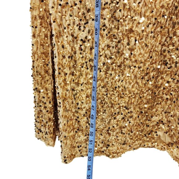 Gold Sequin Off-Shoulder Evening Womens Size 2XL By Dasmzper - Picture 6 of 9
